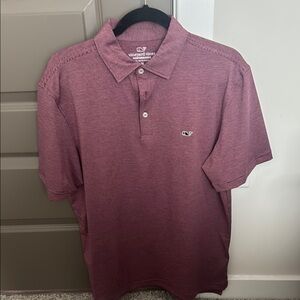 Vineyard Vines Maroon Polo Shirt Classic Style